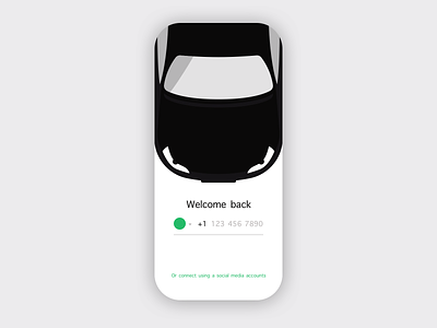 Car Sharing Sign-in Concept