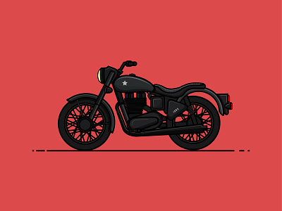 The ride begins bike bullet cruiser debut flat design illustration indian motorcycle royal enfield vehicle