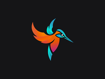 Freshkartz bird brand identity design kingfisher logo