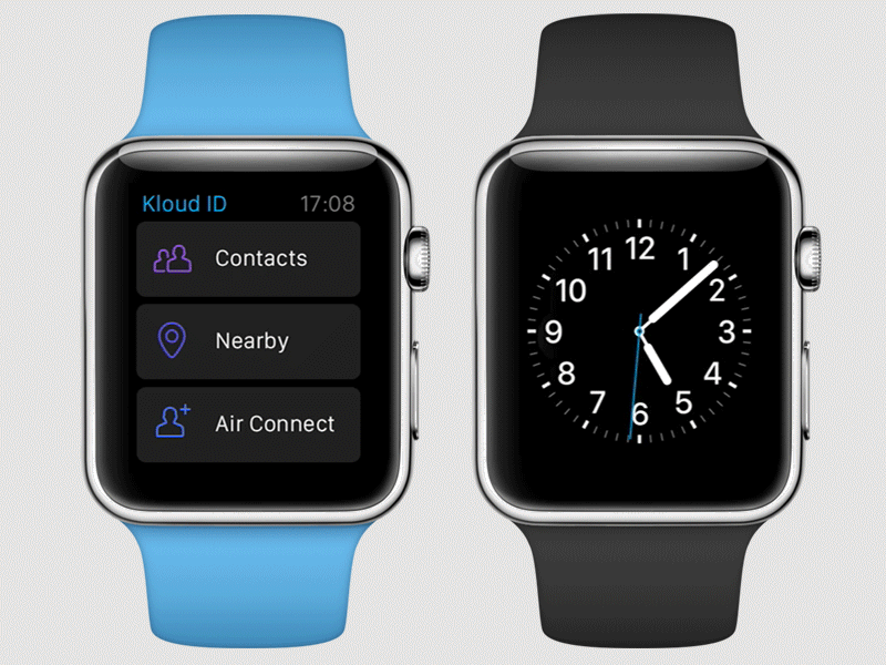 Air Connection Process with Apple Watch animation apple concept connect interaction interface ui ux watch wearable