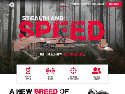 Speeder Bike Landing Page