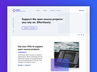 Open Source Citizen Concept blue design gradient technology ui ux web