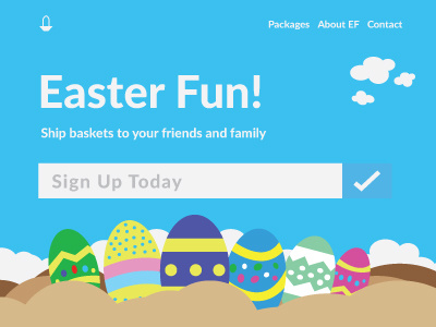 Dailyui 003 easter eggs join landing page sign up vector