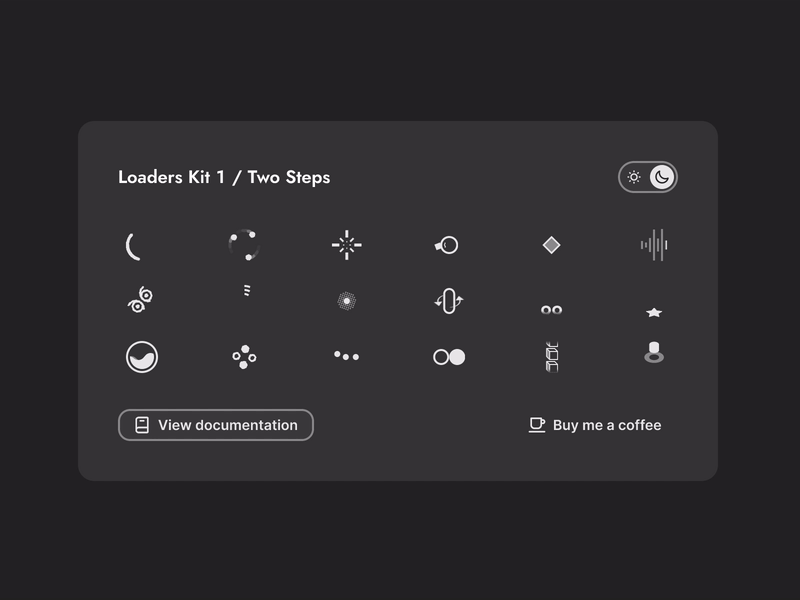 Loaders Kit 1 / Two Steps animation counter dark isometric light load loader loading masks motion graphics progress spinner ui