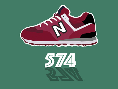 New Balance 574 574 design fashion graphic illustration newbalance shoes sneakers