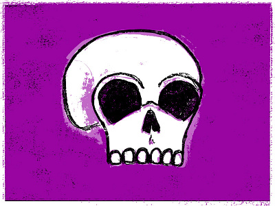 Skull art bones cartoon colorful creepy dark halloween illustration skeleton skull spooky