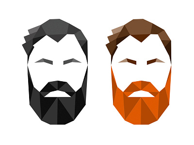 The Beardo beard face head poly polyart polygon vector