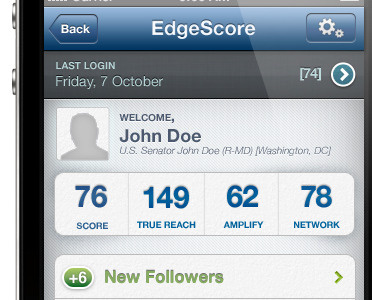 ElectorEdge iPhone App app avatar blue gradient green iphone shadow social texture ui white