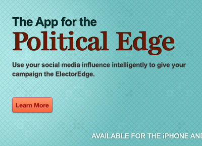 ElectorEdge iPhone App Web Banner app banner blue button cyan diamond emboss gradient iphone maroon orange red teal turquoise web