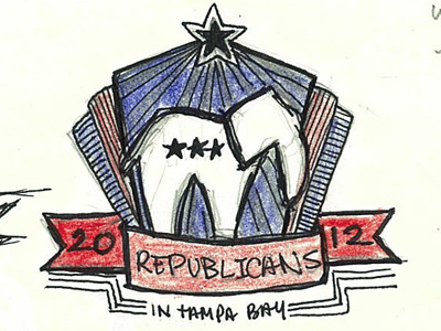 RNC Party Logo Option blue logo political red republican rnc tampa bay white
