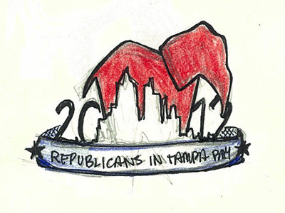 RNC Party Logo Option 2 blue logo political red republican rnc tampa bay white
