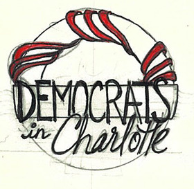 DNC Party Sketch 1 blue charlotte democrat dnc flag logo north carolina obama politics red white