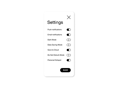 Daily UI :: 007 – Settings