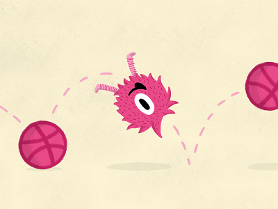 Hello Dribbble! creature debut dontfumble first shot illustration