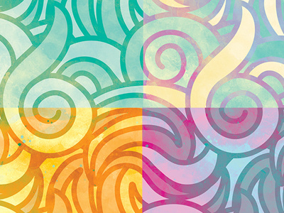 Wavy Psychedelic Pattern pattern pretty psychedelic seamless texture watercolor wavy