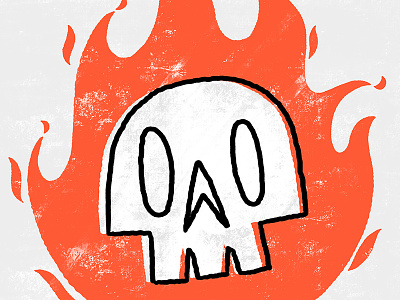 Flaming Skull flaming illustration skull
