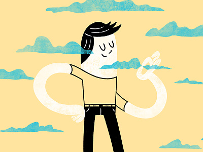 Head in the Clouds clouds editorial head in the clouds ideas illustration