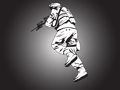 US soldier vector image