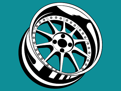Isolated monochrome car wheel rim auto car circle design disc drawing drive graphic design illustraion race road rubber shape tire track transport truck vector vehicle wheel