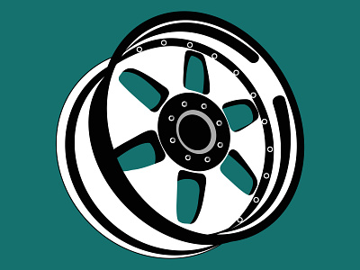 Isolated monochrome car wheel rim alloy automobile car circle design drawing drive graphic design icon illustraion isolated monochrome rim road round speed tire transportation vector wheel