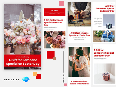 Instagram Story Template - Special Gift concept design easter easter egg graphic instagram post instagram story instagram template layout social media