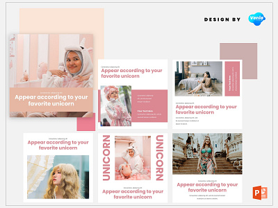 Instagram Feed Template - Pink Unicorn concept design easter easter egg graphic instagram post instagram story instagram template layout social media