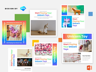 Instagram Feed Template - Rainbow Unicorn branding colorful concept design graphic instagram post instagram story instagram template rainbow social media