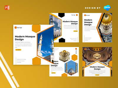 Instagram Feed Template - Mosque concept design graphic instagram post instagram story instagram template social media