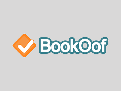 BookOof branding flat identity lettering logo typography