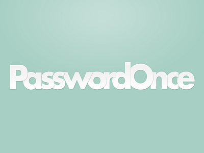 PasswordOnce branding flat identity lettering logo typography
