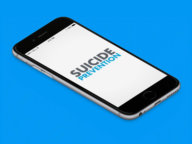 Suicide Prevention App app design flatdesign iphone6 mobile app mockup ui ux