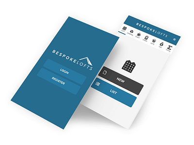 Bespoke Lofts app design flatdesign iphone6 mobile app mockup ui ux