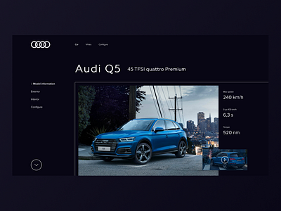 Audi Q5 concept car design ui ux ux ui we web design