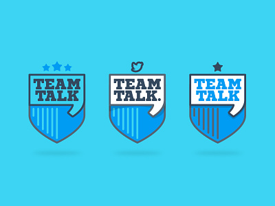 Team Talk badge blue branding euros 2016 flat football shield soccer speech bubble star