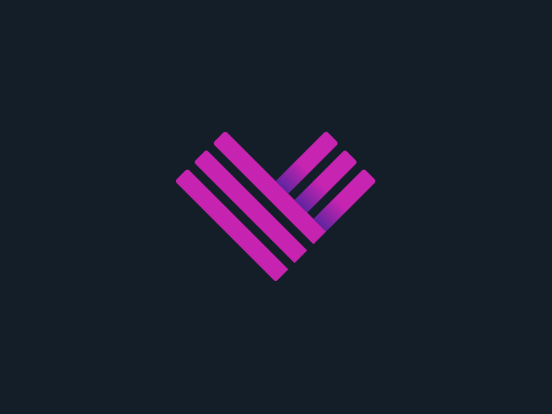 VTCT Mark brand direction identity logo mark purple stripes symbol v