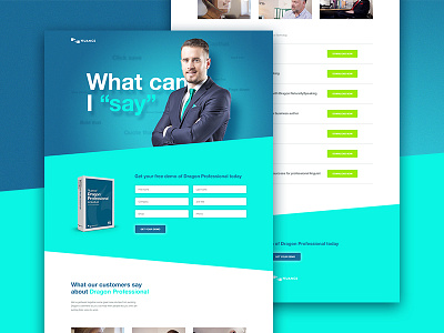 Video Landing Page blue graphic design landing page ui ux video voice recognition webdesign website