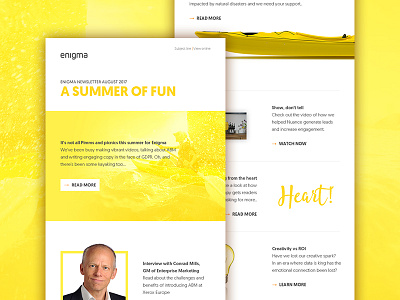 Agency email email email design graphic design minimal newsletter summer yellow