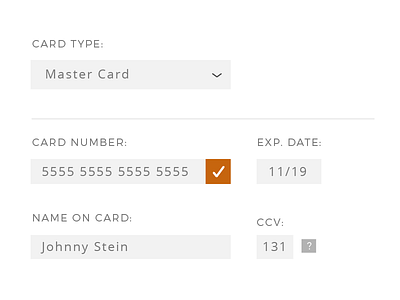 Daily UI 002 - Credit Card Information