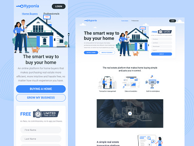 Hyponia - Real Estate Home Page Exploration