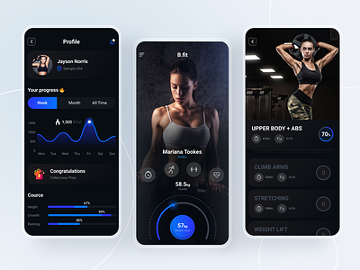 Gym Workout App UI/UX android design application gym app ios design mobile app design ui design ux
