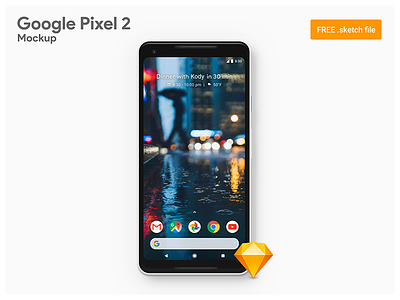 Google Pixel 2 XL - Freebie Sketch Mockup