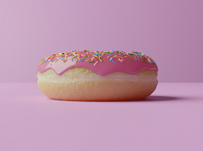 3D donut 3d 3dmodelling 3drender blender donut pink