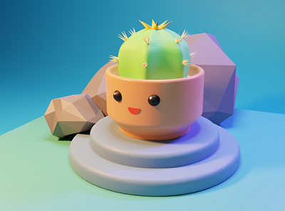 3D Cactus 2.0 3d 3d art 3d illustration 3dart 3dillustration 3dmodelling 3drender 3drendering 3dsmax blender blender3d cactus illustration low poly lowpoly maya modelling plant sculpting zbrush