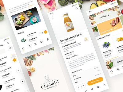Classic Fine foods android app food ios logo typography ui ux vector white