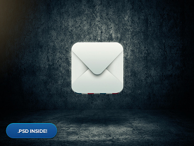Mail Icon + psd inside app download icon iphone mail psd