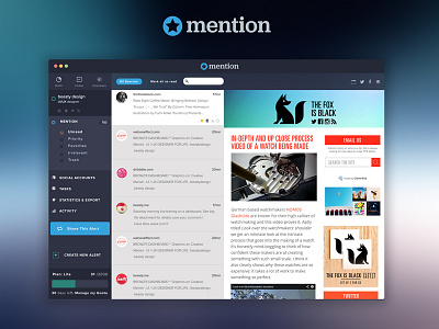 Mention redesign app dashboard ios iphone mac os mention osx