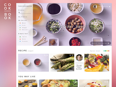 cook book training stuff app dashboard design identity logo ui ux website
