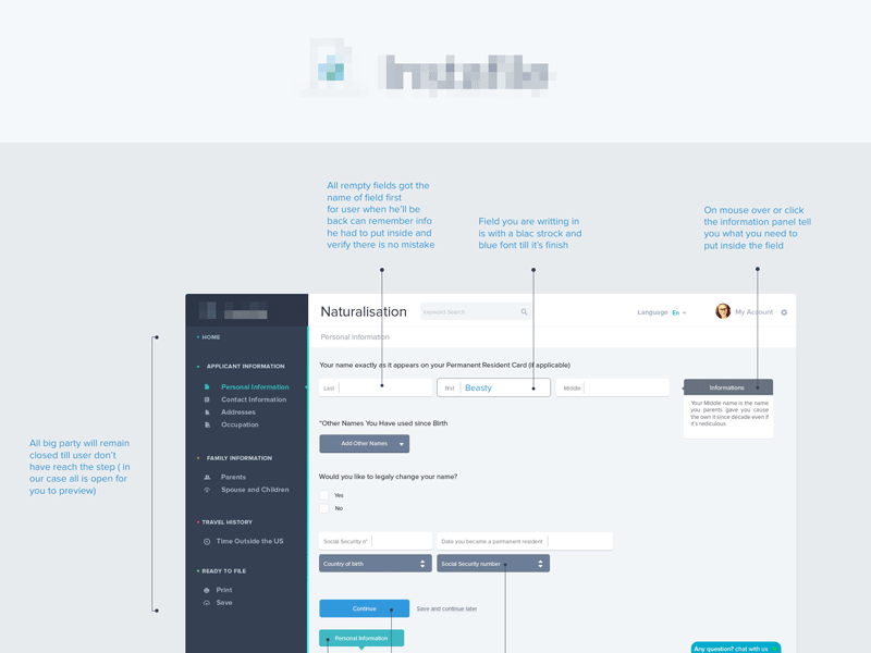 Instafile test screens wip app application dashboard desktop flow ui ux website wireframe