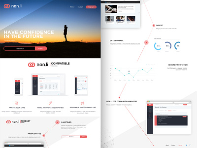 Non.li work in progress app application dashboard desktop flow ui ux website wireframe