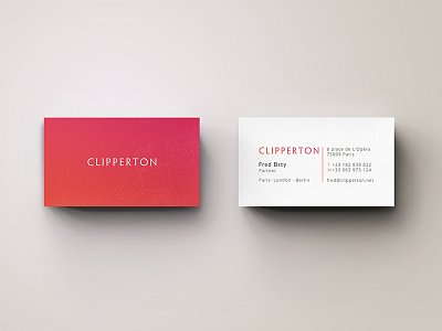 Clipperton Business Cards brand business cards gradient identity